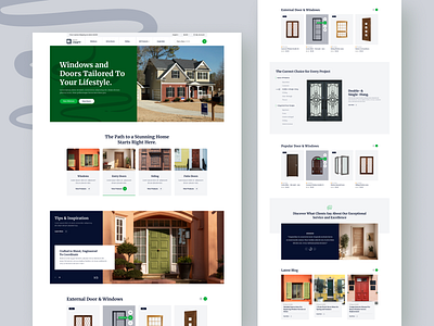 Doors & Windows Figma Template business carpentry construction decor design doors ecommerce furniture home house interior landing page plumbing repair shop store website windows wood