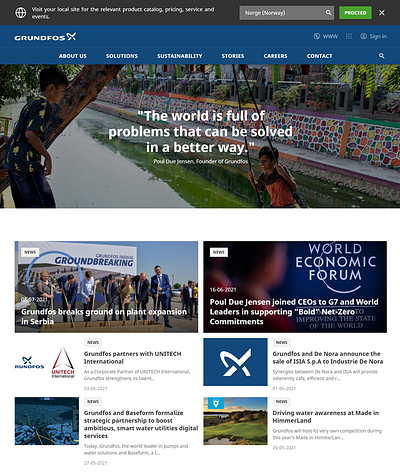 Website home page design website design
