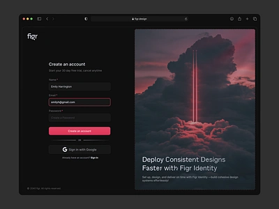 Login/Sign Up page clean create an account dark mode dark theme design forgot password interface login login page product design register sign in sign up ui user interface ux web web design