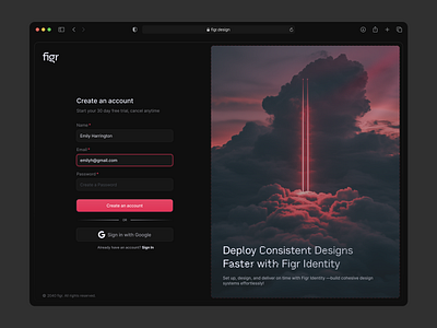 Login/Sign Up page clean create an account dark mode dark theme design forgot password interface login login page product design register sign in sign up ui user interface ux web web design