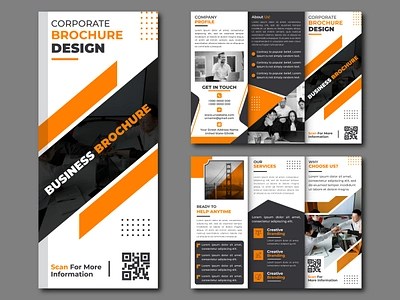 Corporate Tri-fold Brochure Design agency branding brochure brochure design business company profile corporate brochure corporate design corporate tri fold brochure design flyer graphic design marketing brochure modern modern brochure print design professional brochure tri fold tri fold brochure trifold