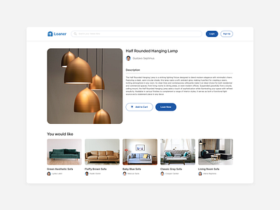 Detail for Product Loan 📦 desktop detail detail product furniture loan product ui ui design web