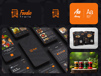 Foodie Trails 3d branding culinary adventures culinary travels culinary travels app design food food app food logo graphic design illustration logo print travel travel agency travel app typography ui ux vector