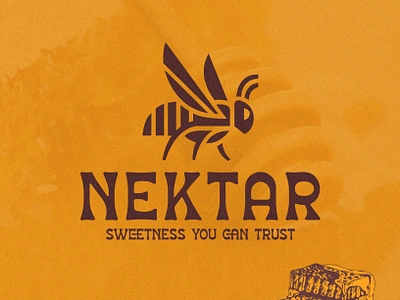 NEKTAR 🍯 ✹ bee bee logo bees brand designer branding graphic designer honey honey logo logo logo designer logo ideas logo maker logos mockups nektar nektar logo