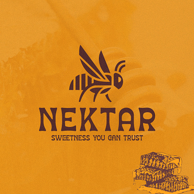 NEKTAR 🍯 ✹ bee bee logo bees brand designer branding graphic designer honey honey logo logo logo designer logo ideas logo maker logos mockups nektar nektar logo