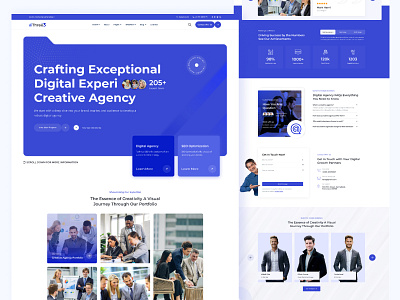 Creative Agency And Portfolio advartisment agency branding business business coatch business groth company creative cv digital agency figma marketing office portfolio template ui ux