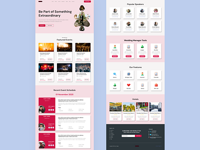 Event Landing Page event eventmanagement figma landingpage ui uiux ux webdesign