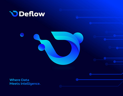 Deflow - D logo, D letter, Tech, Technology, UI, AI ai app branding creative logo d letter logo d logo gradient logo logo logo design logo designer logo maker modern logo modern tech logo software stsohan tech tech logo technology trendy logo ui