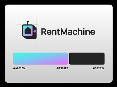 Rentmachine | Real estate company branding design graphic design icon logo typography