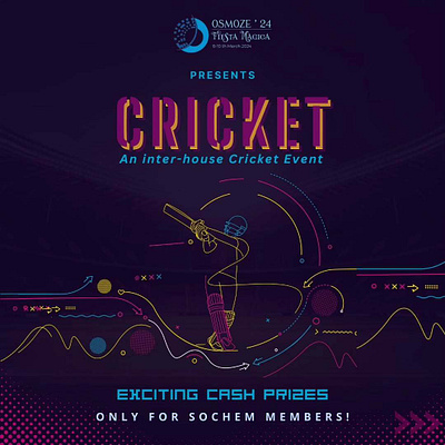 Cricket Competition | Social Media Post branding creativity design figma graphic design illustration social media post