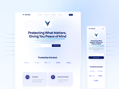 Secutop | Digital security service branding graphic design ui ux