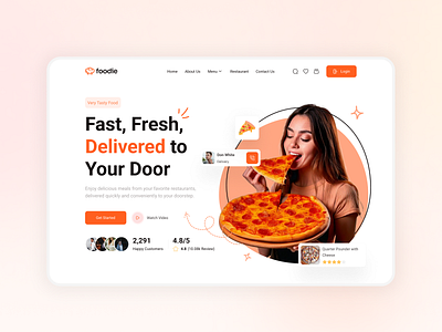 Foodie | Food delivery service branding design graphic design icon logo typography ui ux