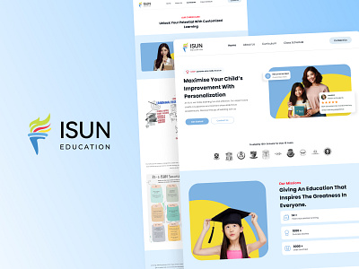 ISUN Education Website app education landingpage ui uidesing uiux uxdesign uxindonesia webdesign website