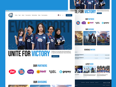 Evos Esport - Redesign Concept Exploration branding esport esport landing page landing page redesign ui ui design web design