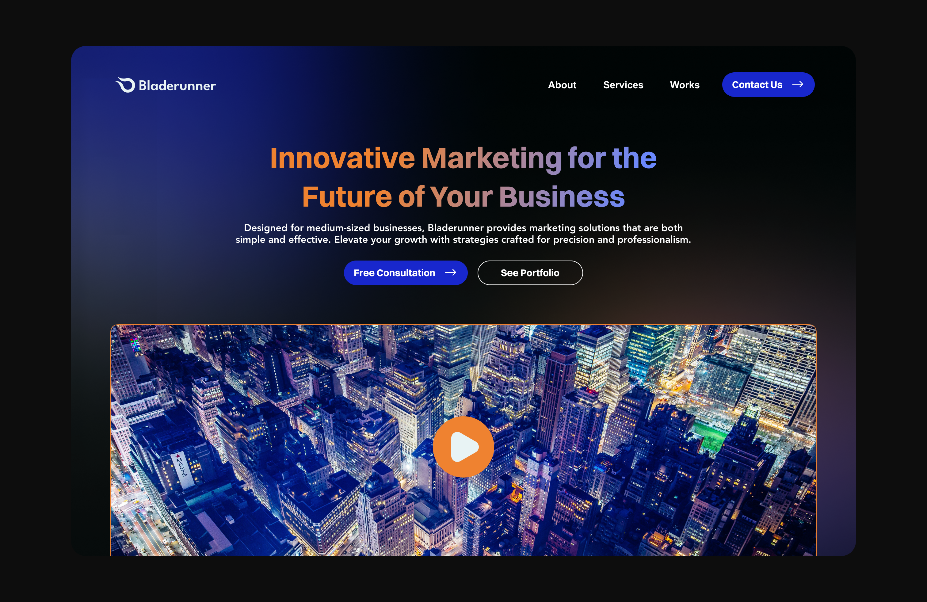 Example of Beautiful Landing Page Website Design
