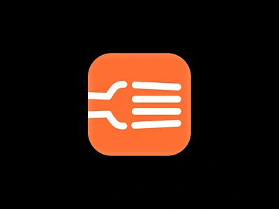 Listorant App Icon app icon branding food fork guide list logo