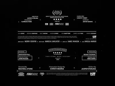 Film End Credits V.2 branding design pixflow title typography