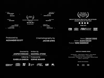 Film End Credits V.2 branding design pixflow title typography