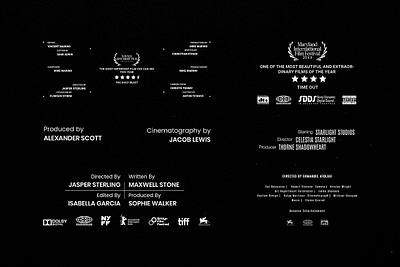 Film End Credits V.2 branding design pixflow title typography