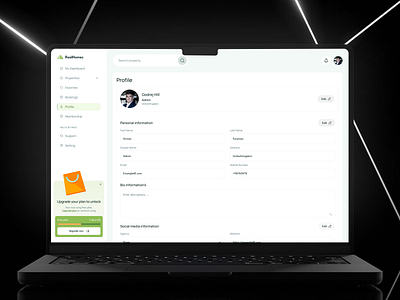 Property Settings - Profile Page account settings admin dashboard form form input preferences profile profile settings property property management real estate saas settings user user profile