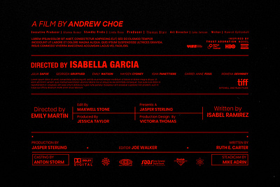 Film End Credits V.1 branding design pixflow title typography