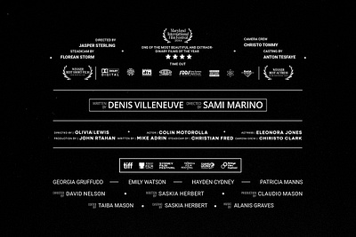 Film End Credits V.1 branding design pixflow title typography