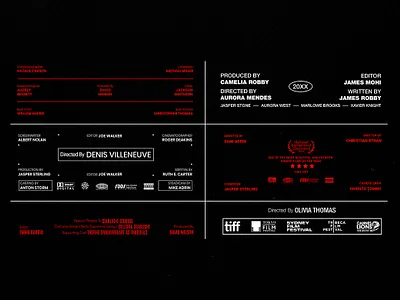 Film End Credits V.1 branding design pixflow title typography