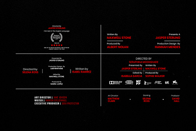 Film End Credits V.1 branding design pixflow title typography