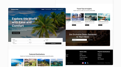 Globetrotter – Travel Agency Website Design UI booking bookingplatformui creativewebdesign designinspiration figma inspiration landingpage minimalistwebdesign tour travel travelagencywebsite travelplannerux travelwebdesign uidesign usawebdesign uxdesign webdesign