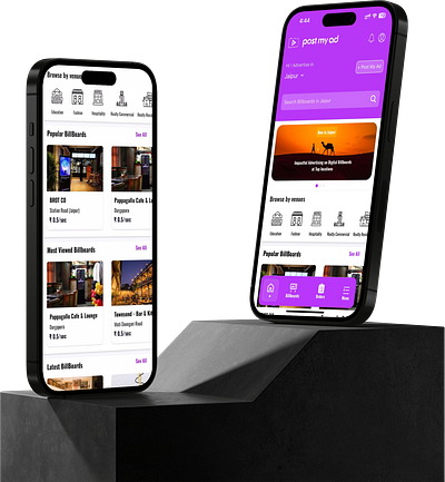 Online Billboard Booking App app billboard booking design ui ux