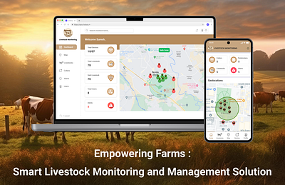 Livestock Monitoring Dashboard & App app cows dashboard farm livestock management monitor uiux webapp