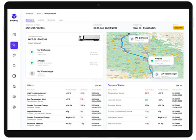 Shipment Tracking Dashboard dashboard shipment tracking uiux webapp