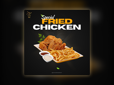 Fried Chicken - Post Design...! food graphic design post social media