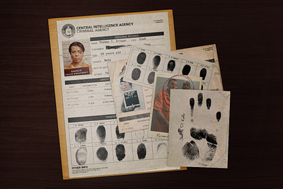 Film Props : Criminal Record & Fingerprints branding design pixflow title typography