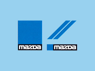 Retro Mazda Logos art black blue brand brand design brand identity branding creative design font geometric graphic graphic design logo logo design retro car branding retrodesign typography vintage visual visual identity