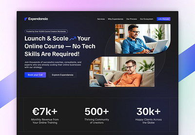 Expendensia - SaaS landing page saas conversion focused design