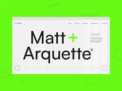 M+Arquette: Creating a digital atelier for a furniture visionary atelier brand identity branding design designer digital atelier fashion furniture furniture design furniture website graphic design logo mobile portfolio ui website