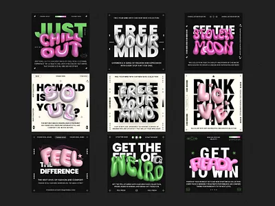 Gummy Typographies and Posts design pixflow title typography