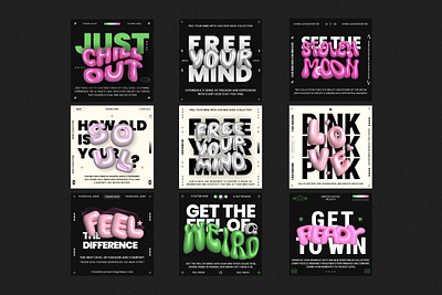 Gummy Typographies and Posts design pixflow title typography