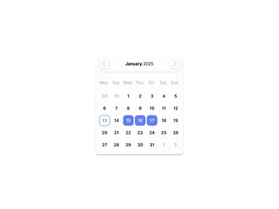 UI Challenge: A simple calendar design displaying current month cha challenge design ui ux