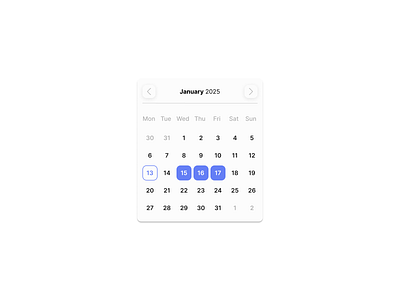 UI Challenge: A simple calendar design displaying current month cha challenge design ui ux