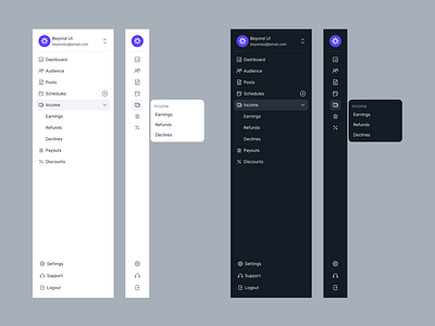 Sidebar navigation UI beyond ui design design system figma free ui kit saas ui sidebar sidebar design sidebar menu sidebar menu ui sidebar navigation sidebar ui sidebar ui design ui ui design