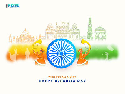 Happy Republic Day 26 january art design flag freepixel graphic design happy republic day illustration india indian nation national festival patriotism png poster republic day social media post tricolor vector