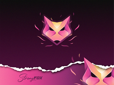 Strong Fox Logo abstract animal character element esport face fox foxlogo gamer games gaming gradient head identity internet mascot media modern technology website