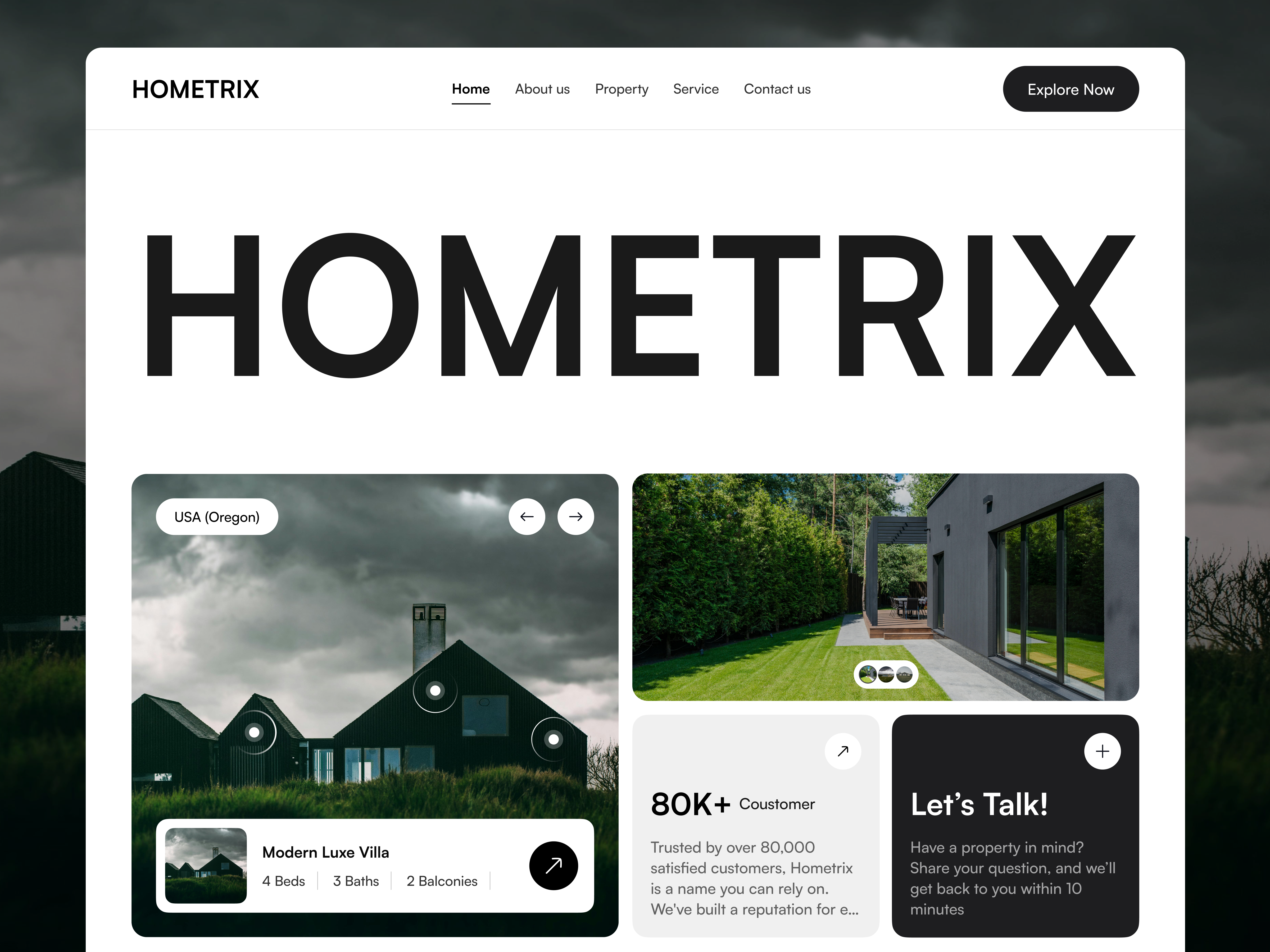 Example of Real Estate & Interior Website Design
