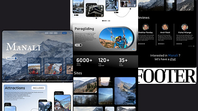 Go Manali booking figma manali travel trip ui ux webdesign