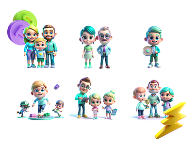 3D characters 3d graphic design illustration