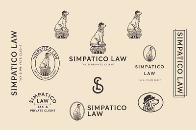 SIMPATICO LAW BRANDING animal logo branding dog logo graphic design logo logo made logo service service logo vintage branding vintage design vintage illutration vintage logo vintage logo design vintage logo service