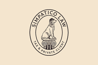 SIMPATICO LAW animal badge logo badge illustration badge logo branding graphic design logo logo badge vintage badge vintage badge logo vintage illutration