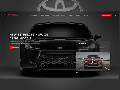 Toyota Bangladesh website hero section design toyota toyota bangladesh ui ux website